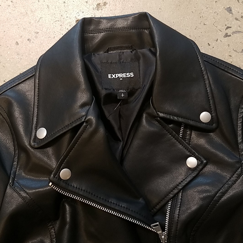 Express black minus the leather biker jacket - Picture 2 of 8